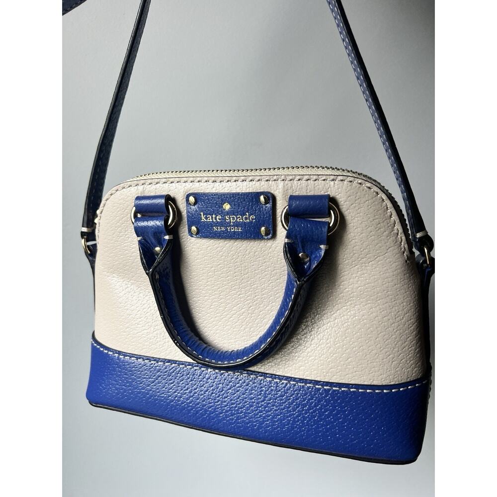 Kate Spade Mini Rachelle Wellesley Pebble Blue Hyacinth Crossbody Bag - Picture 2 of 8